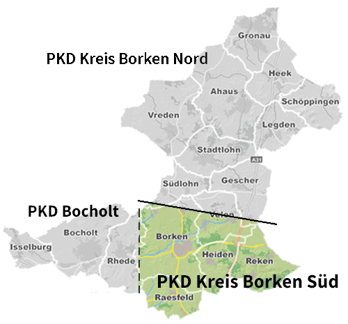 Zuständigkeiten Palliativmedizin im Kreis Borken